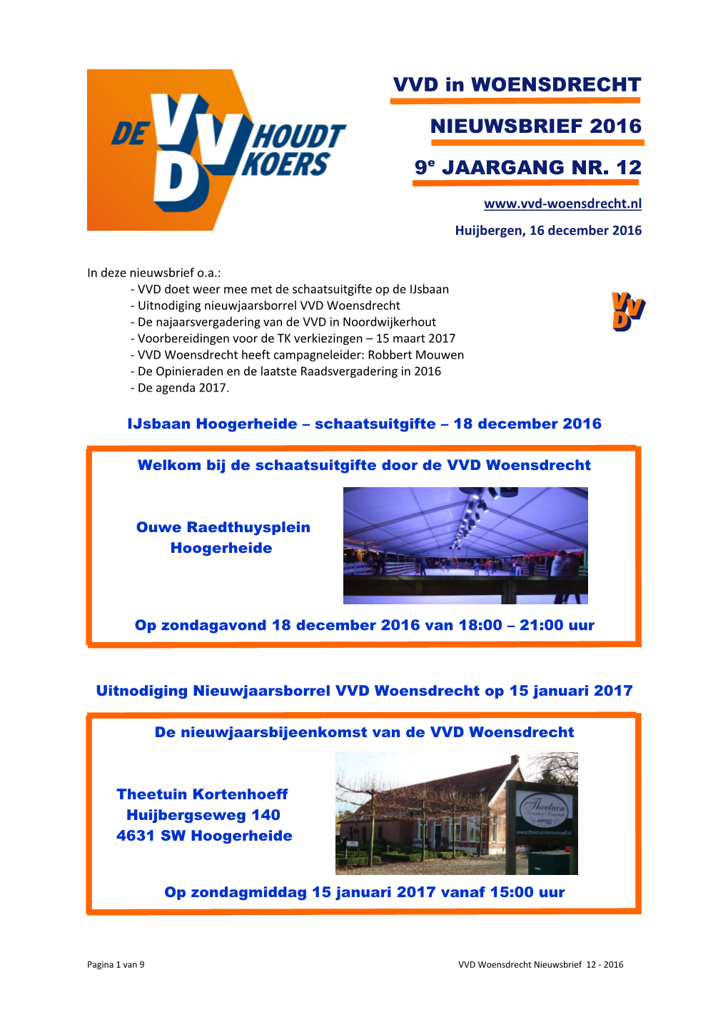 VVD in WOENSDRECHT NIEUWSBRIEF 2016 9E