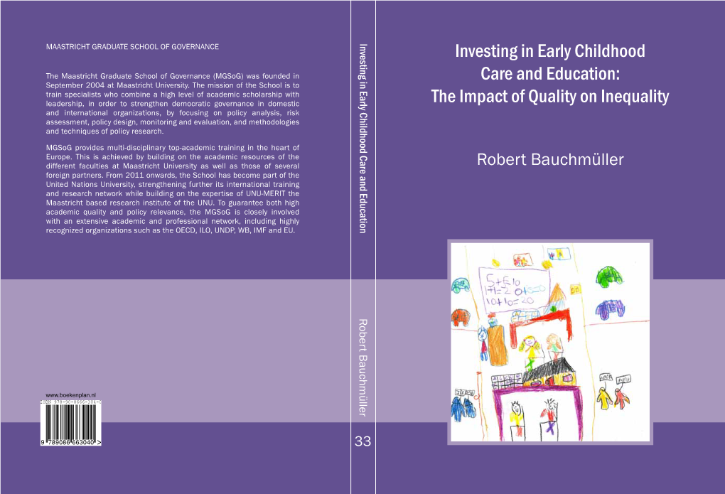 Investing in Early Childhood Care and Education