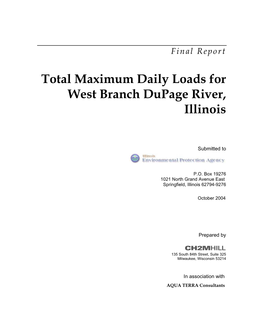 TMDL Report for West Branch Dupage River