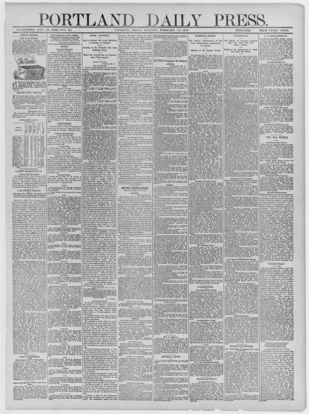 Portland Daily Press: January 05,1885