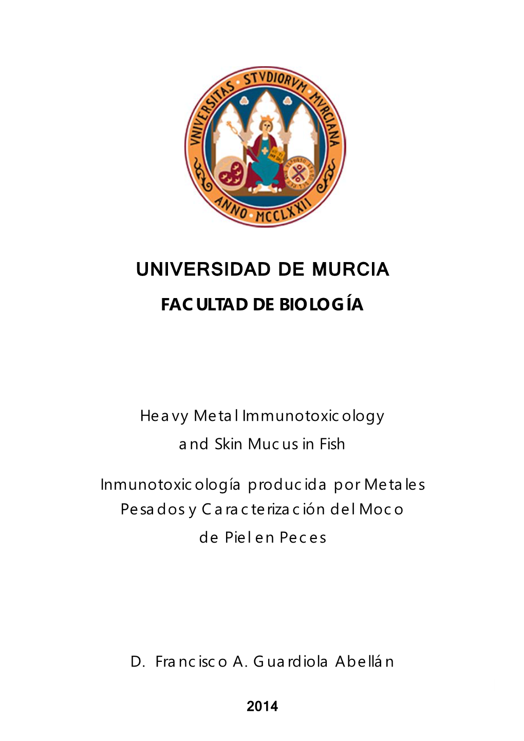 Universidad De Murcia Facultad De Biología