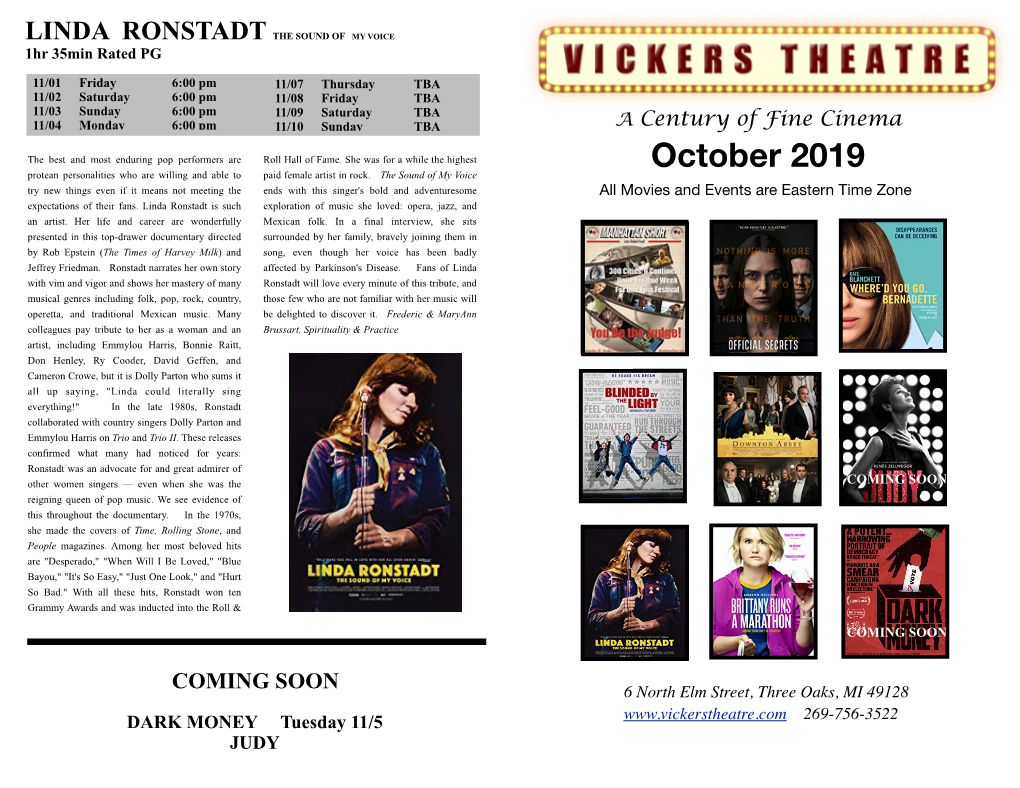 October 2019 Program