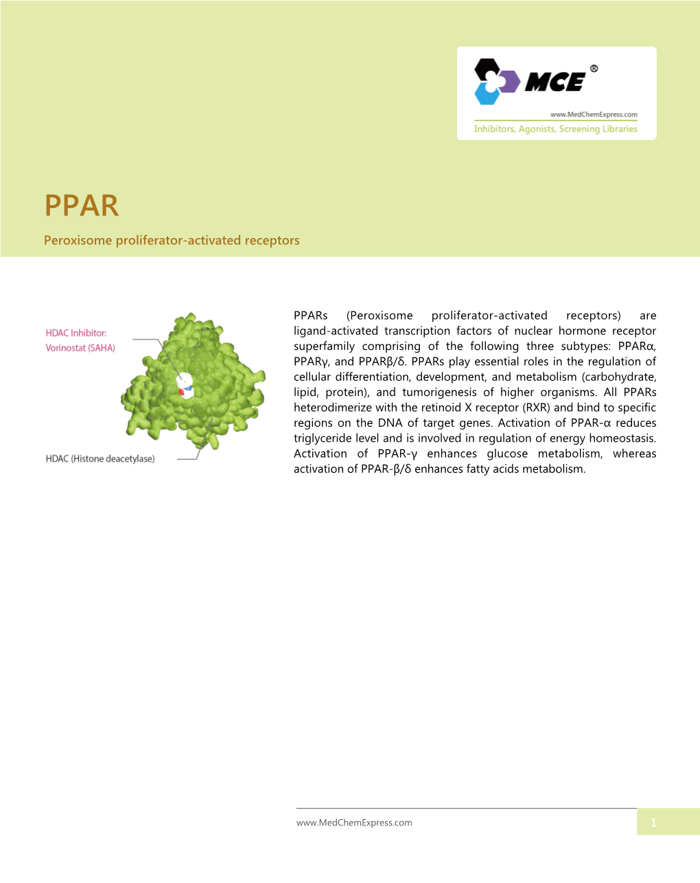 Peroxisome Proliferator-Activated Receptors