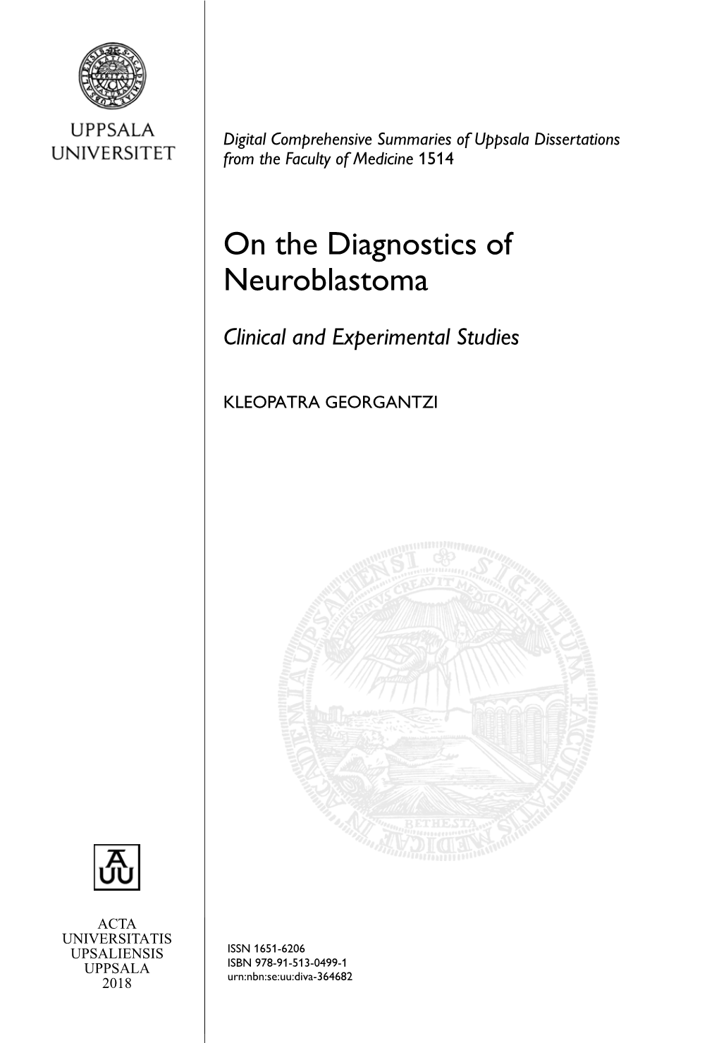 On the Diagnostics of Neuroblastoma