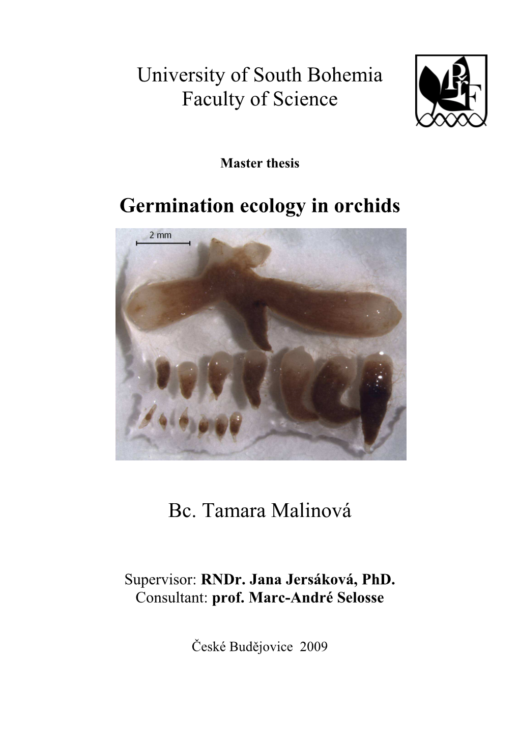 University of South Bohemia Faculty of Science Germination Ecology In