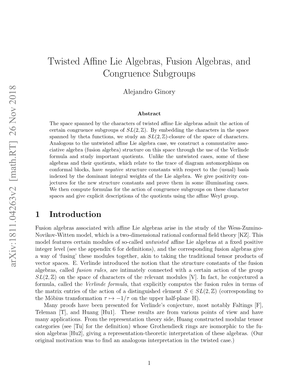 Twisted Affine Lie Algebras, Fusion Algebras, and Congruence