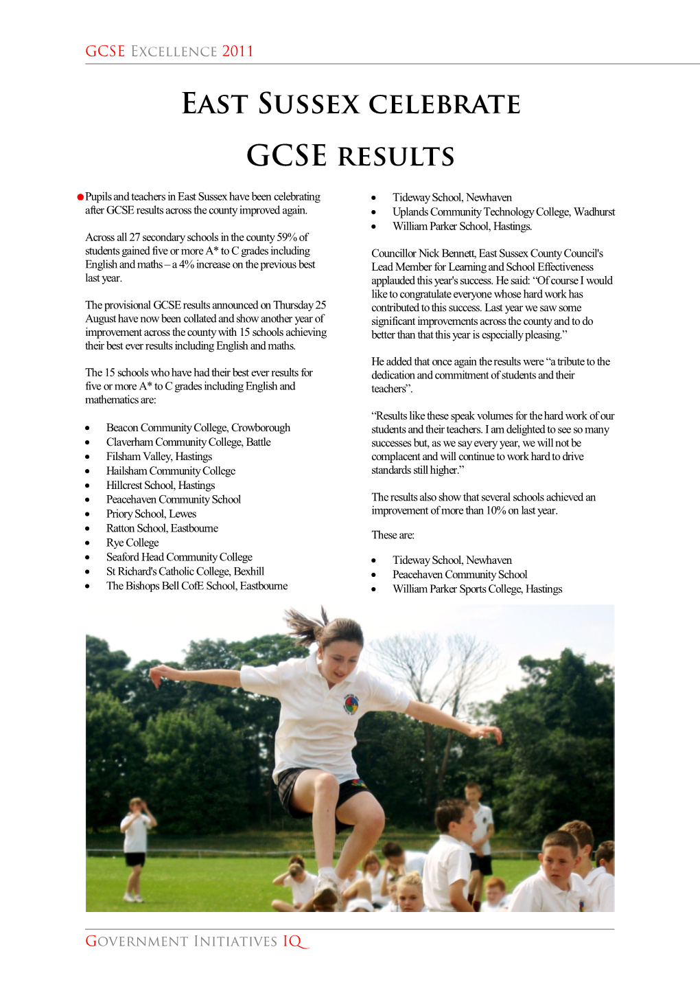 East Sussex Celebrate GCSE Results