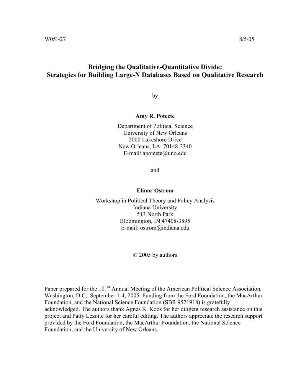 Bridging the Qualitative-Quantitative Divide: Strategies for Building Large-N Databases Based on Qualitative Research