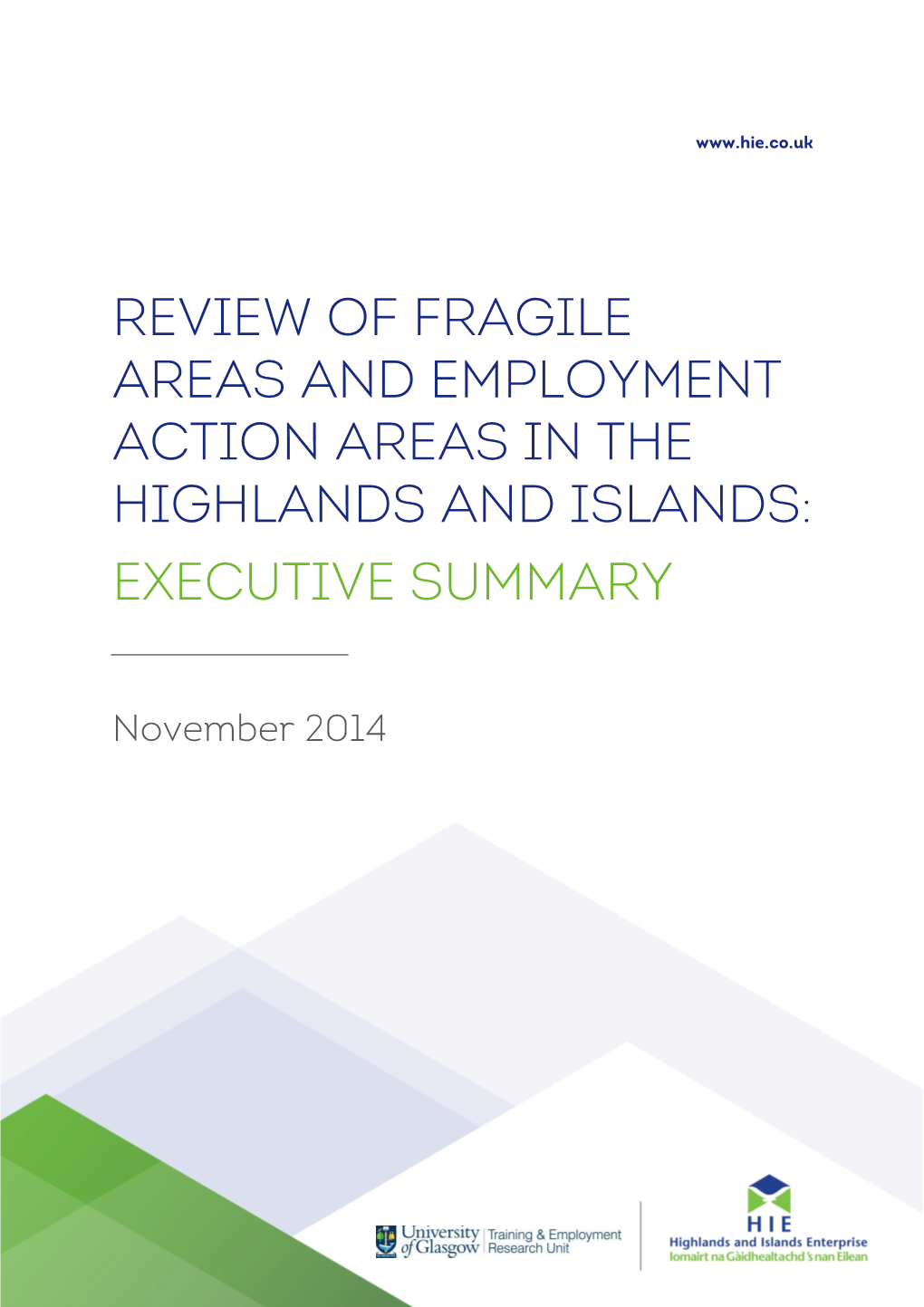 Review of Fragile Areas and Employment Action Areas in the Highlands and Islands: Executive Summary