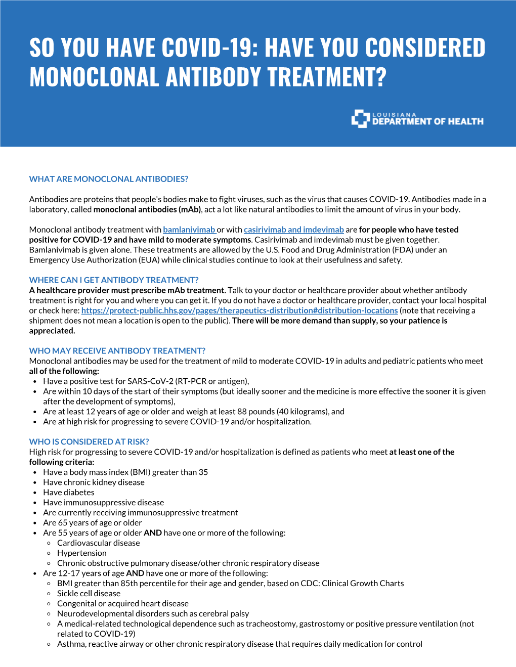 Have You Considered Monoclonal Antibody Treatment?