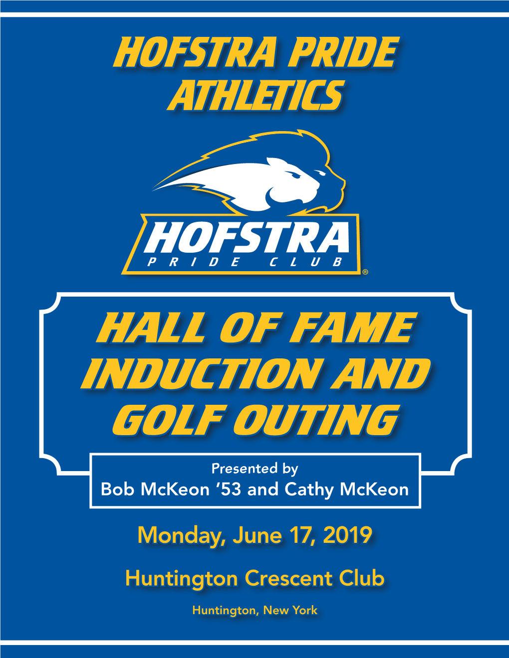 Hofstra Pride Athletics Hall of Fame Induction and Golf Ou Ting