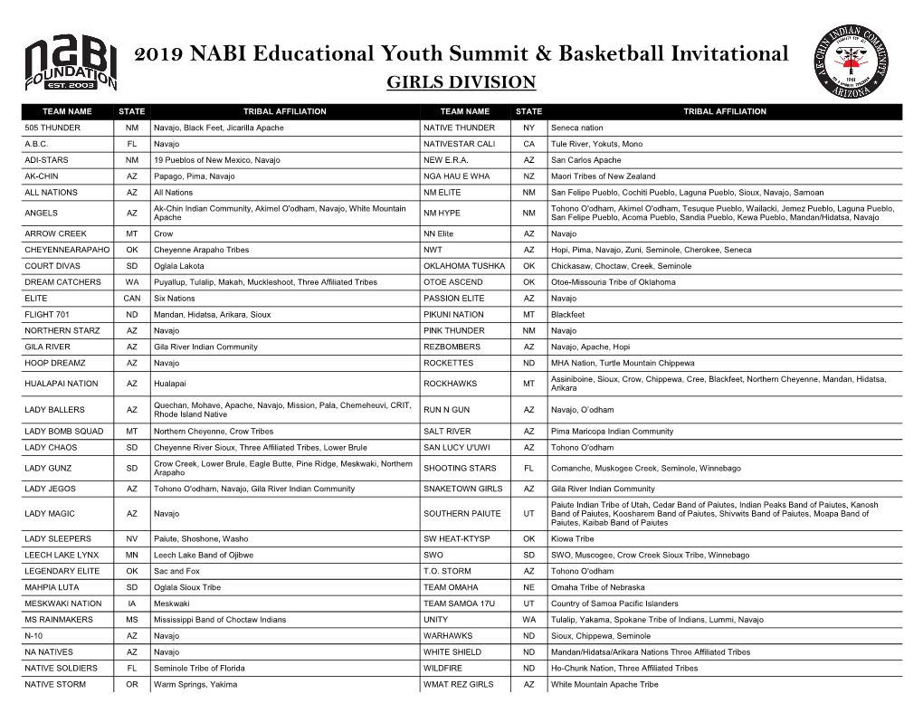 2019 NABI Educational Youth Summit & Basketball Invitational