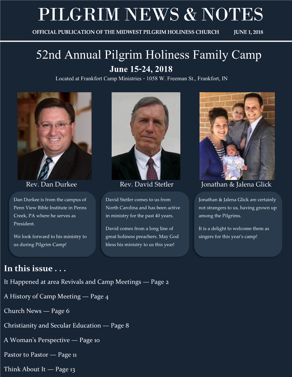 52Nd Annual Pilgrim Holiness Family Camp