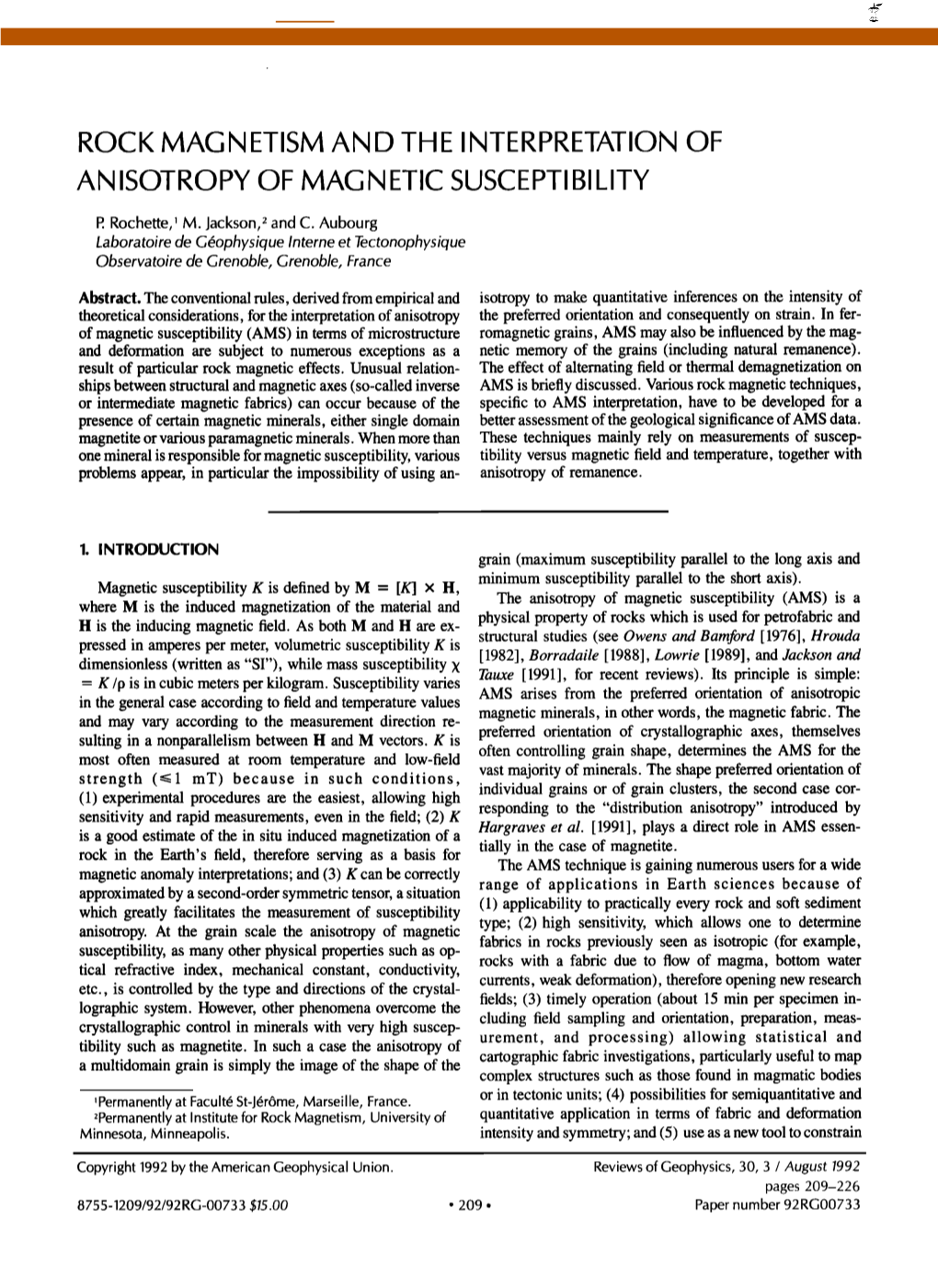 Rock Magnetism and the Interpretation of Anisotropy