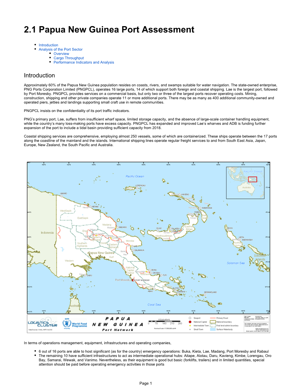 2.1 Papua New Guinea Port Assessment