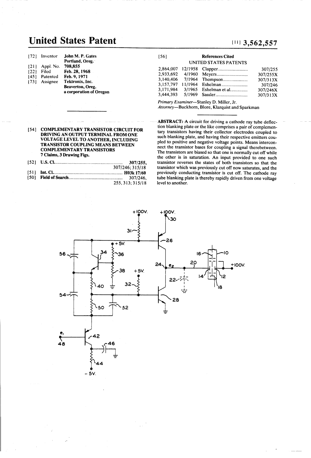 United States Patent (Ii) 3,562,557