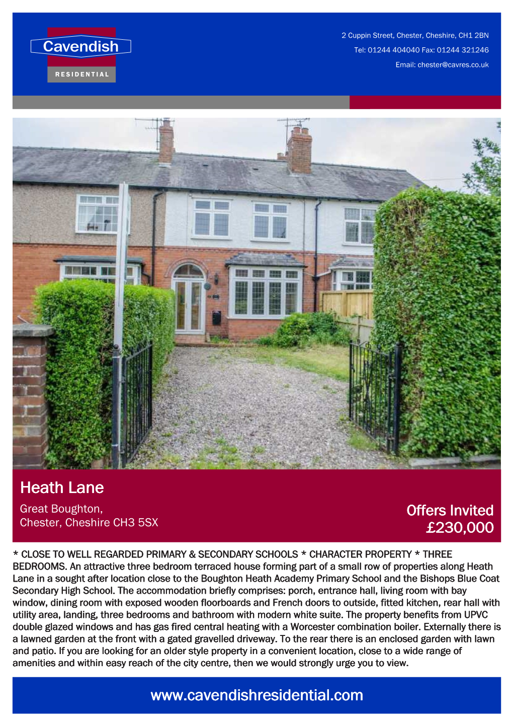 Heath Lane Great Boughton, Offers Invited Chester, Cheshire CH3 5SX £230,000