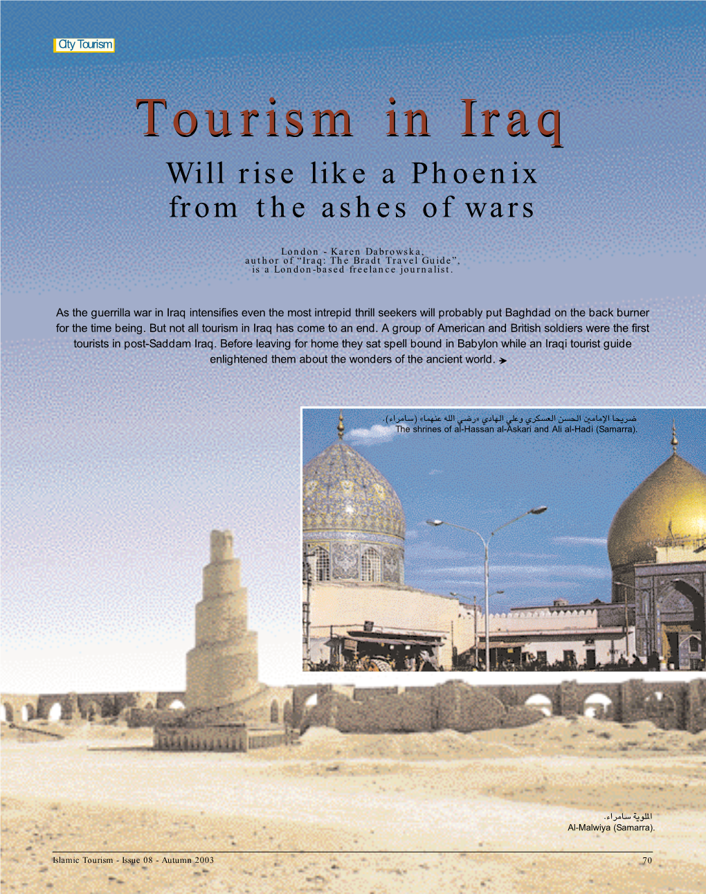 Tourism in Iraq Will Rise Like a Phoenix from the Ashes of Wars