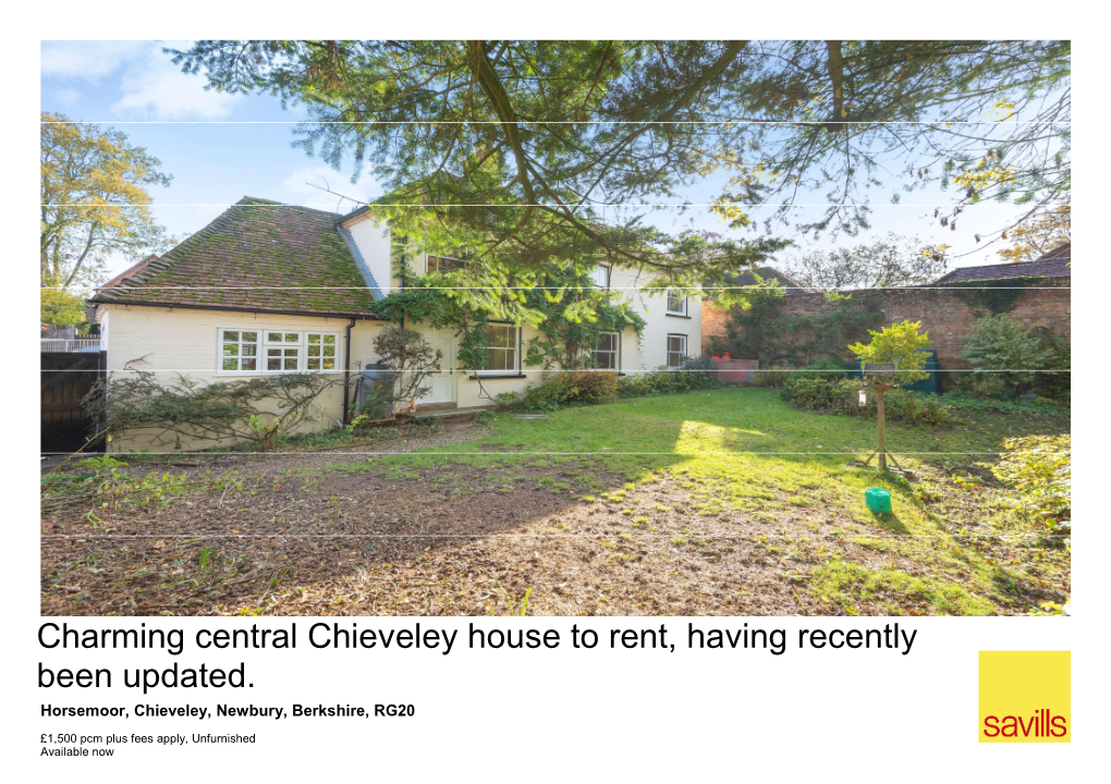 Charming Central Chieveley House to Rent, Having Recently Been Updated. Horsemoor, Chieveley, Newbury, Berkshire, RG20