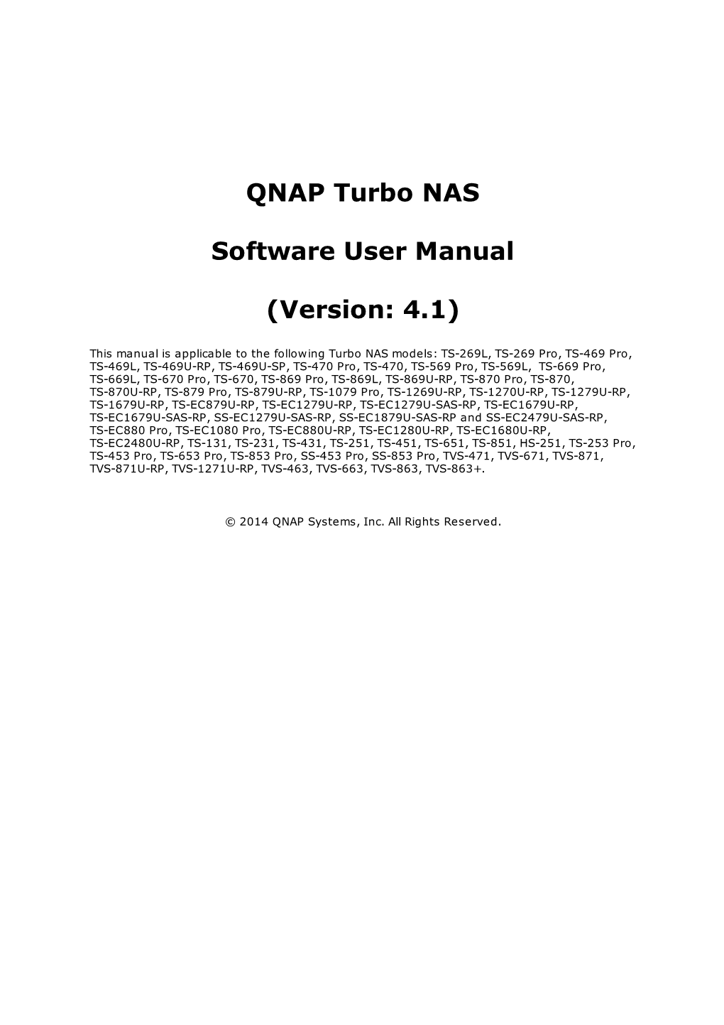 QNAP Turbo NAS Software User Manual