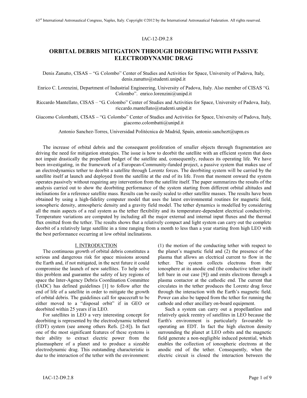 Orbital Debris Mitigation Through Deorbiting with Passive Electrodynamic Drag