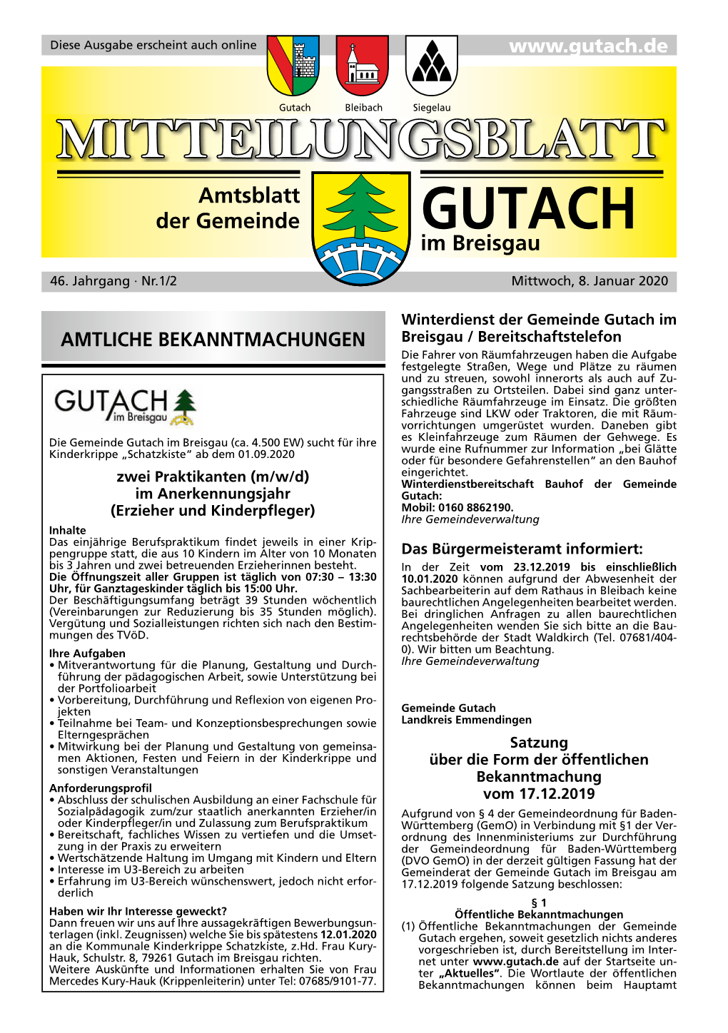 Mitteilungsblatt KW02