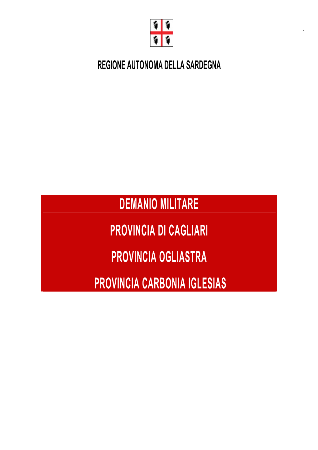 Demanio Militare Provincia Di Cagliari