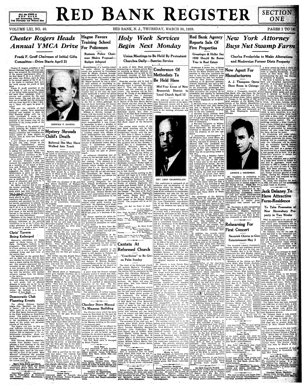 MONMOUTH? 62 Broad St., Red Bank RED BANK REGISTER, MARCH 30, 1939