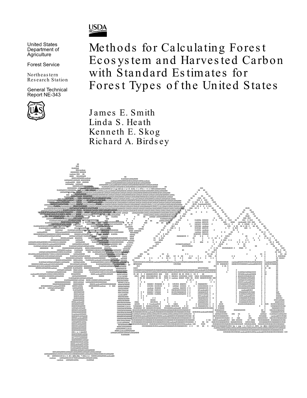 Methods for Calculating Forest Ecosystem and Harvested Carbon with Standard Estimates for Forest Types of the United States