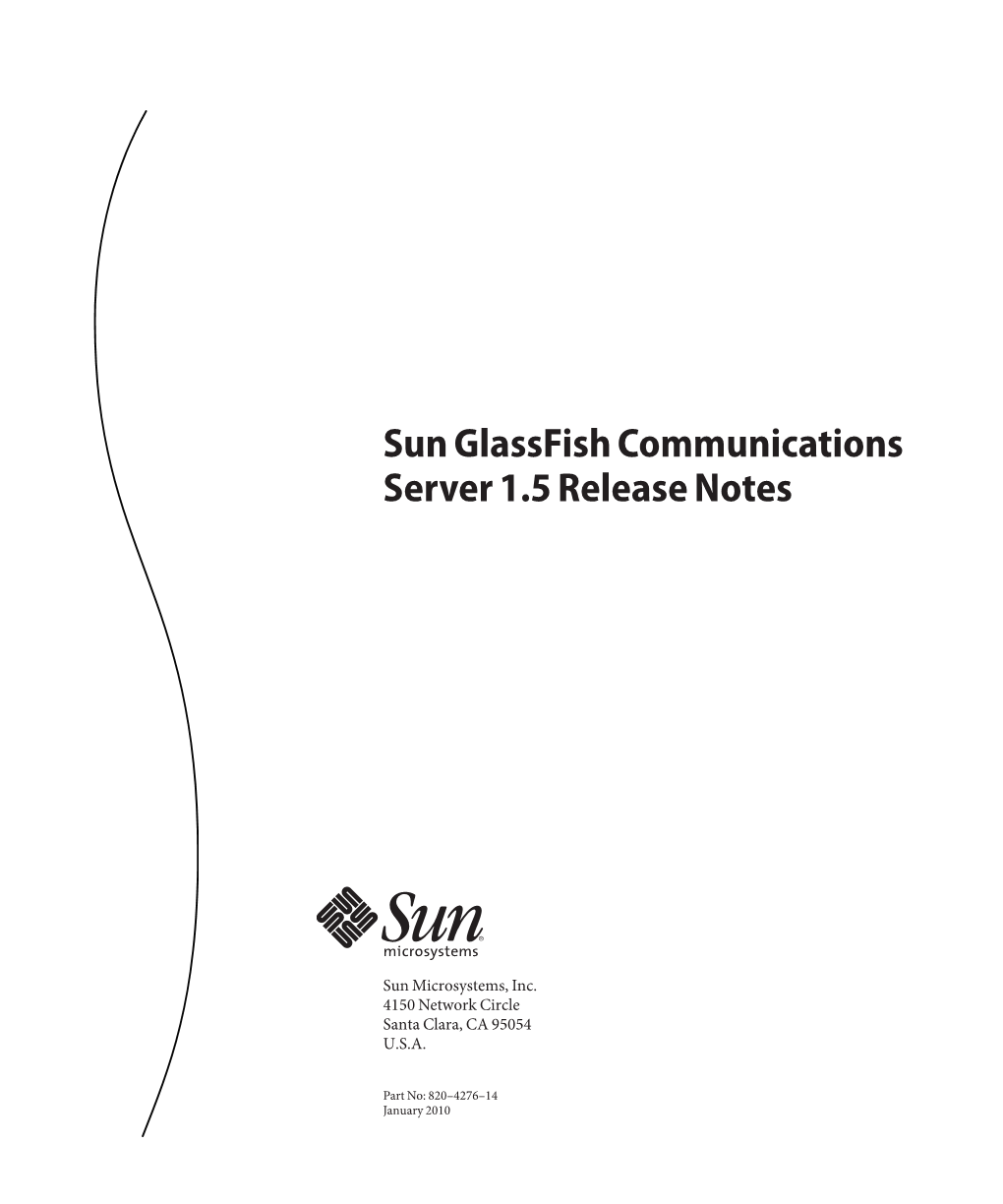 Sun Glassfish Communications Server 15 Release Notes