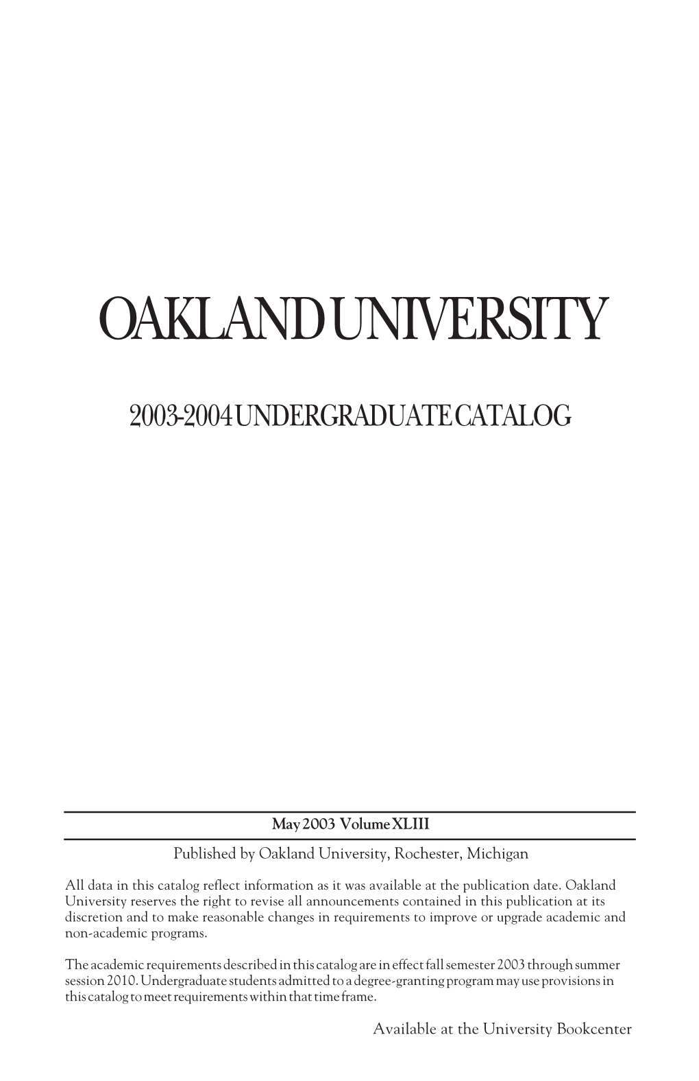 2003-2004 Catalog