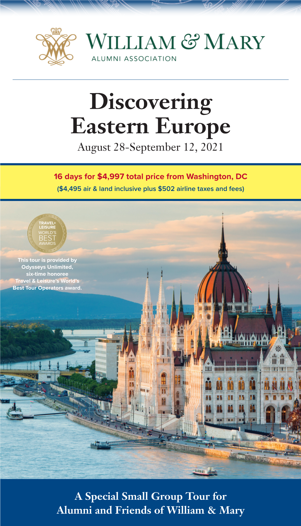 Discovering Eastern Europe August 28-September 12, 2021