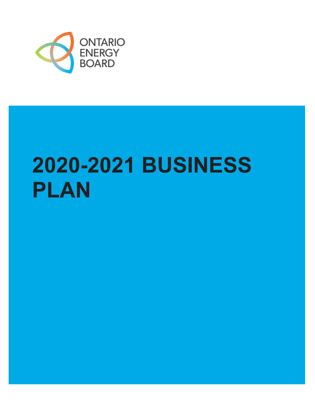 Ontario Energy Board 2020-2021 Business Plan