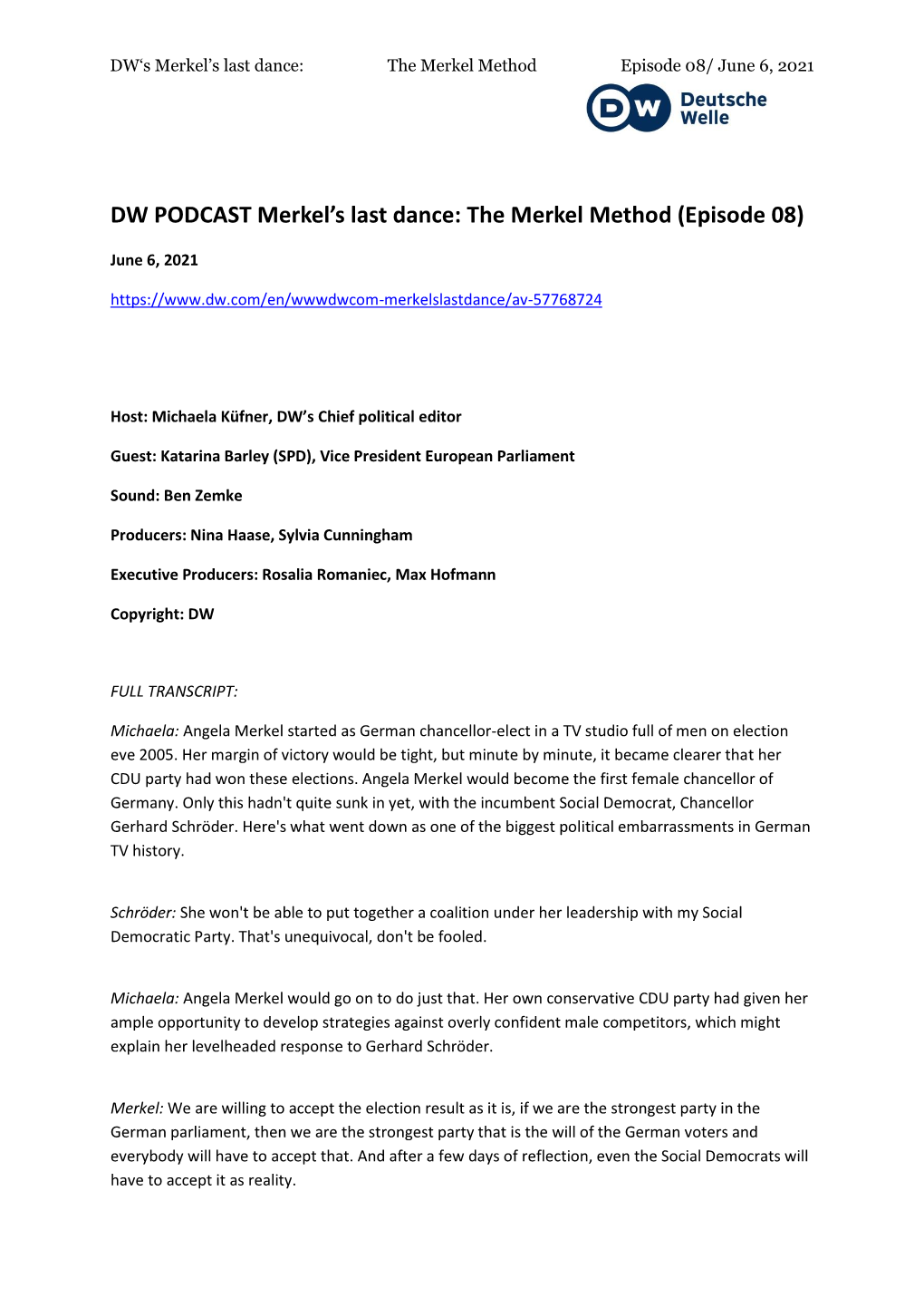 The Merkel Method Episode 08/ June 6, 2021