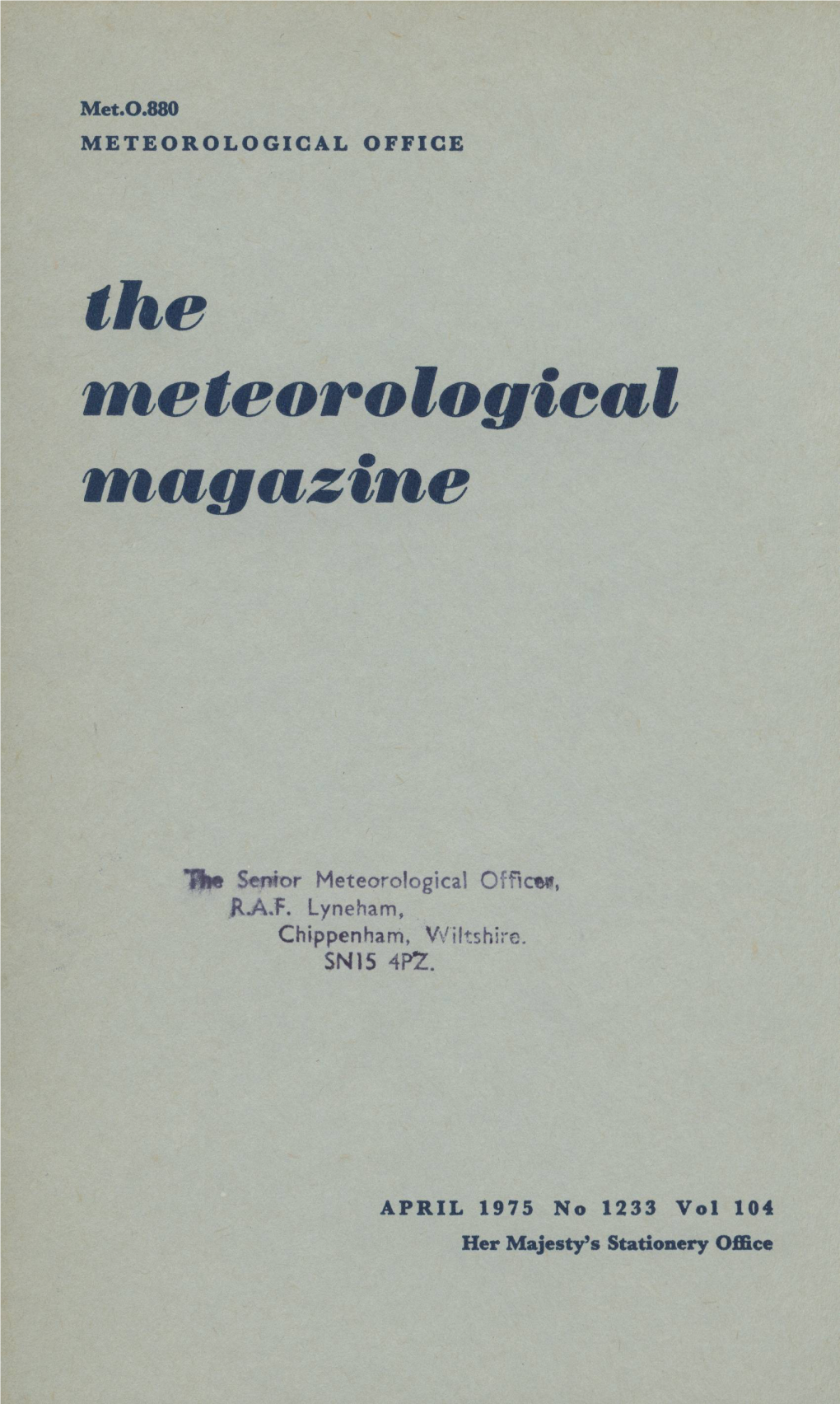 The Meteorological Mngazine