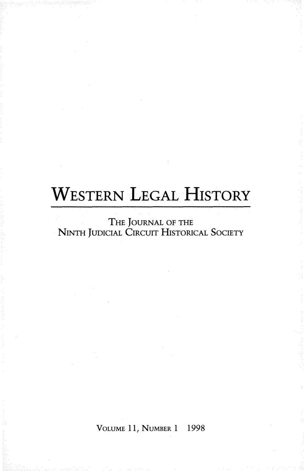 Western Legal History