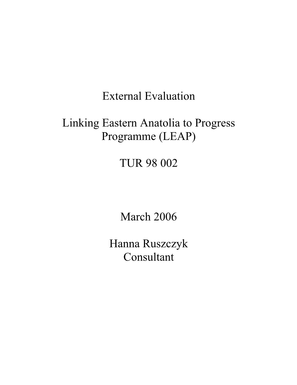 Final Version External Evaluation of LEAP.Pdf
