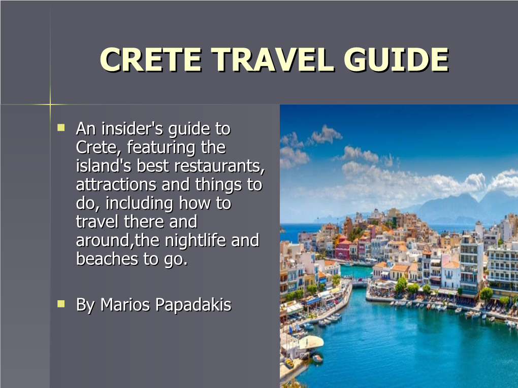 Crete Travel Guide