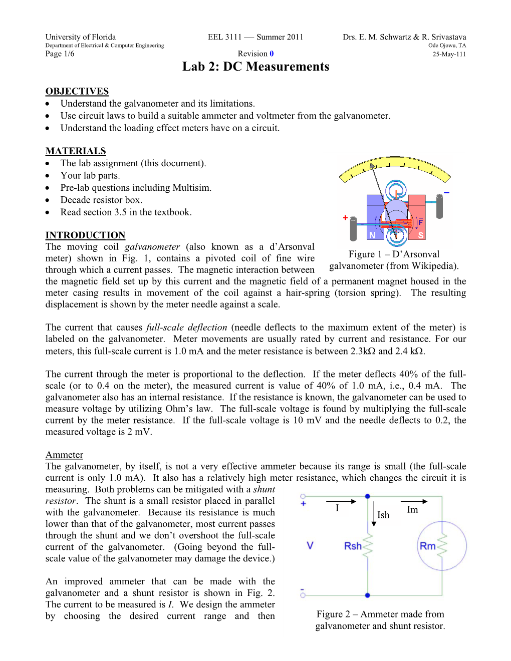 Lab 2: DC Measurements