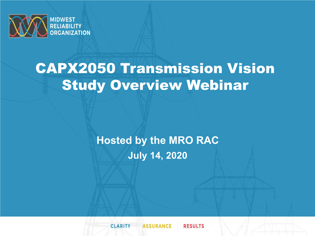 Capx2050 Transmission Vision Study Webinar