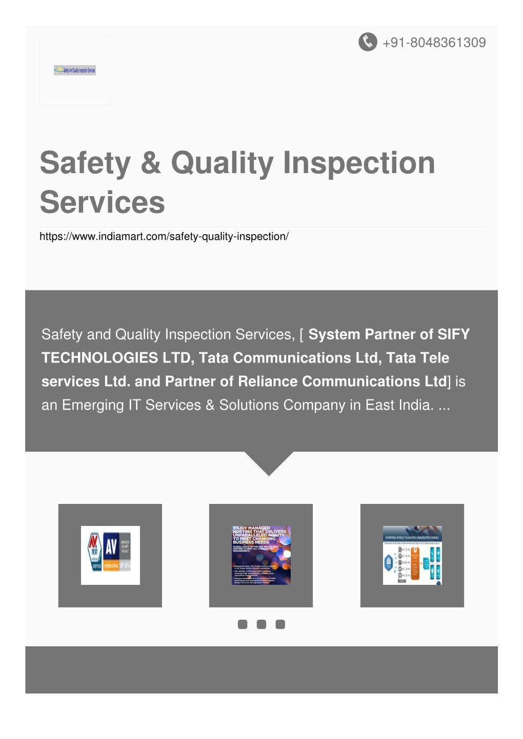 Safety & Quality Inspection Services