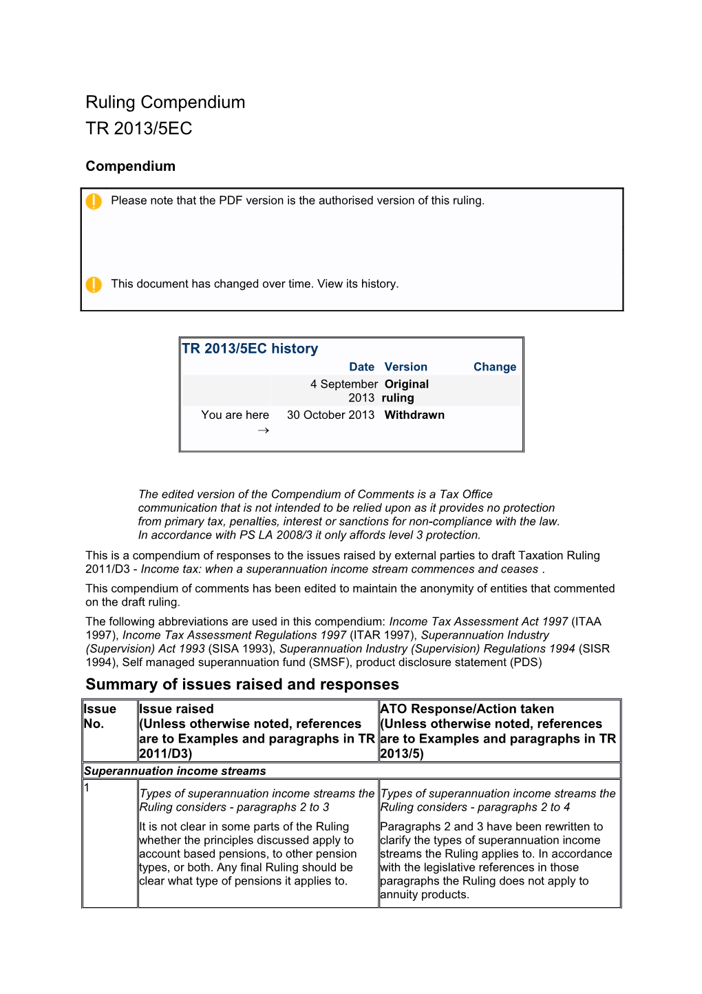 Ruling Compendium