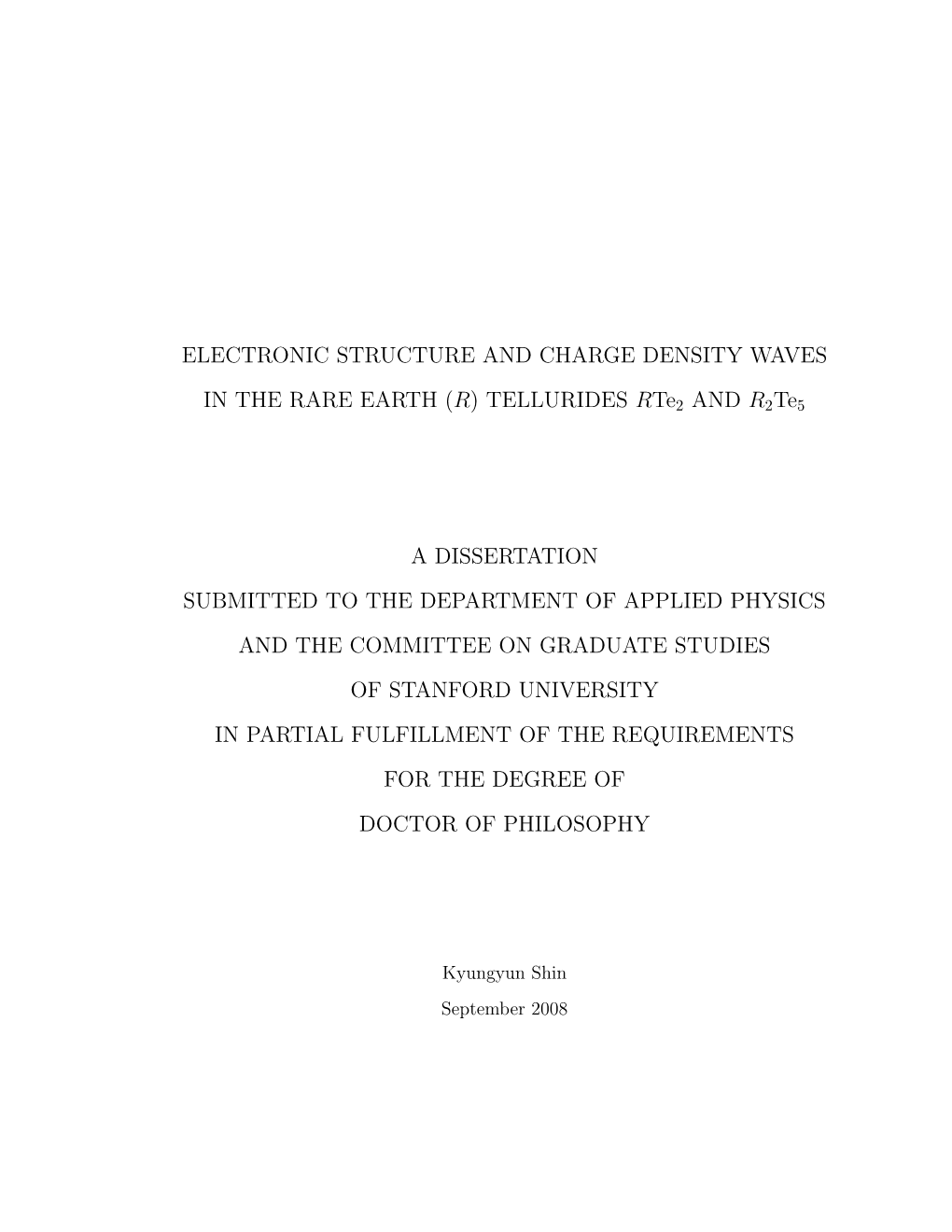 Electronic Structure and Charge Density Waves in the Rare Earth