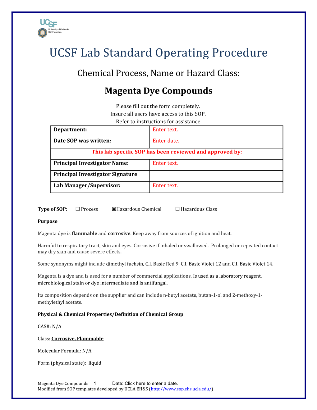 UCSF Lab Standard Operating Procedure s1