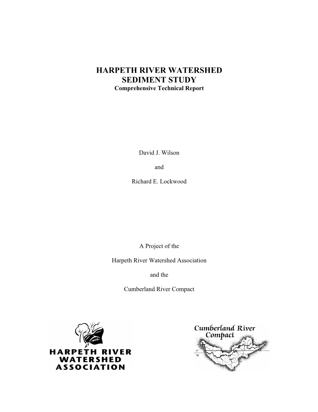 HARPETH RIVER WATERSHED SEDIMENT STUDY Comprehensive Technical Report