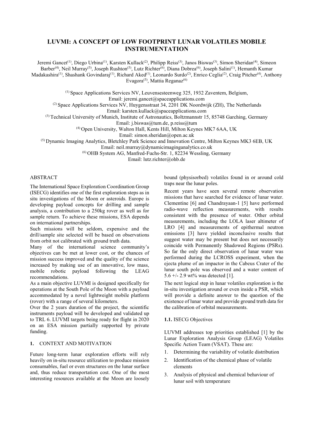 Luvmi: a Concept of Low Footprint Lunar Volatiles Mobile Instrumentation