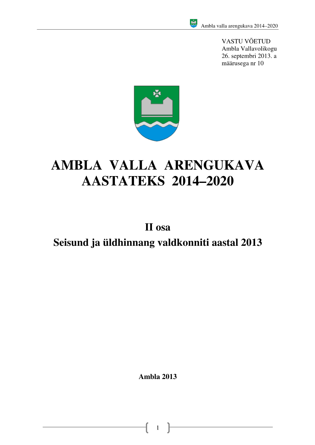 Ambla Valla Arengukava Aastateks 2014–2020