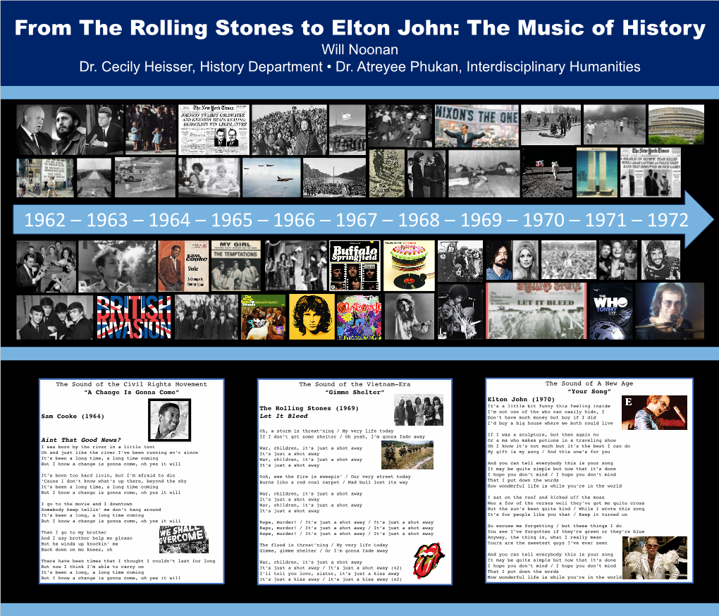 From the Rolling Stones to Elton John: the Music of History Will Noonan Dr