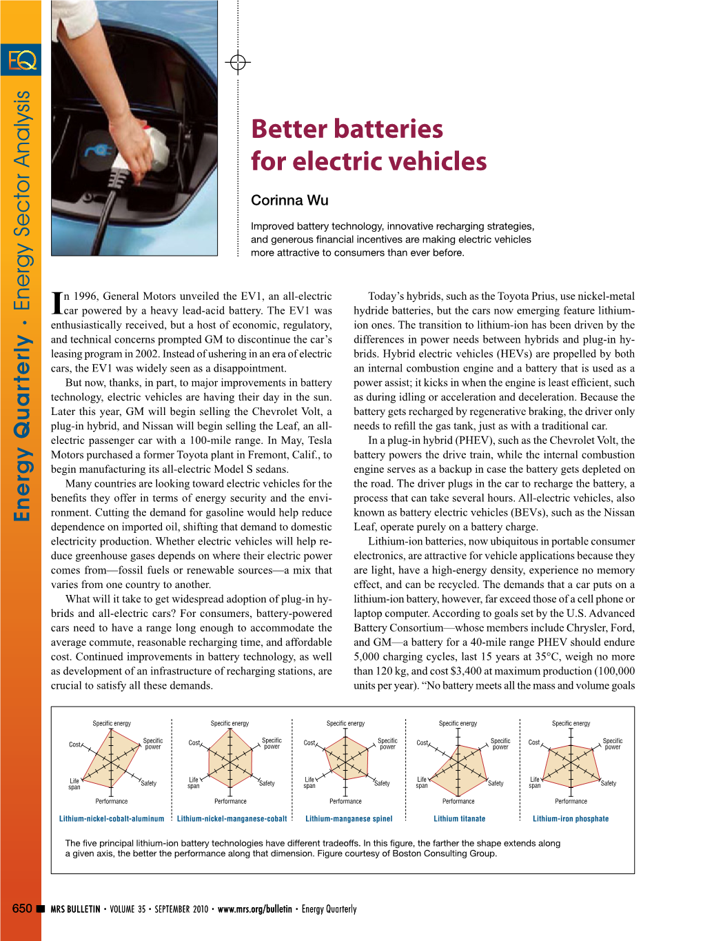 Better Batteries for Electric Vehicles