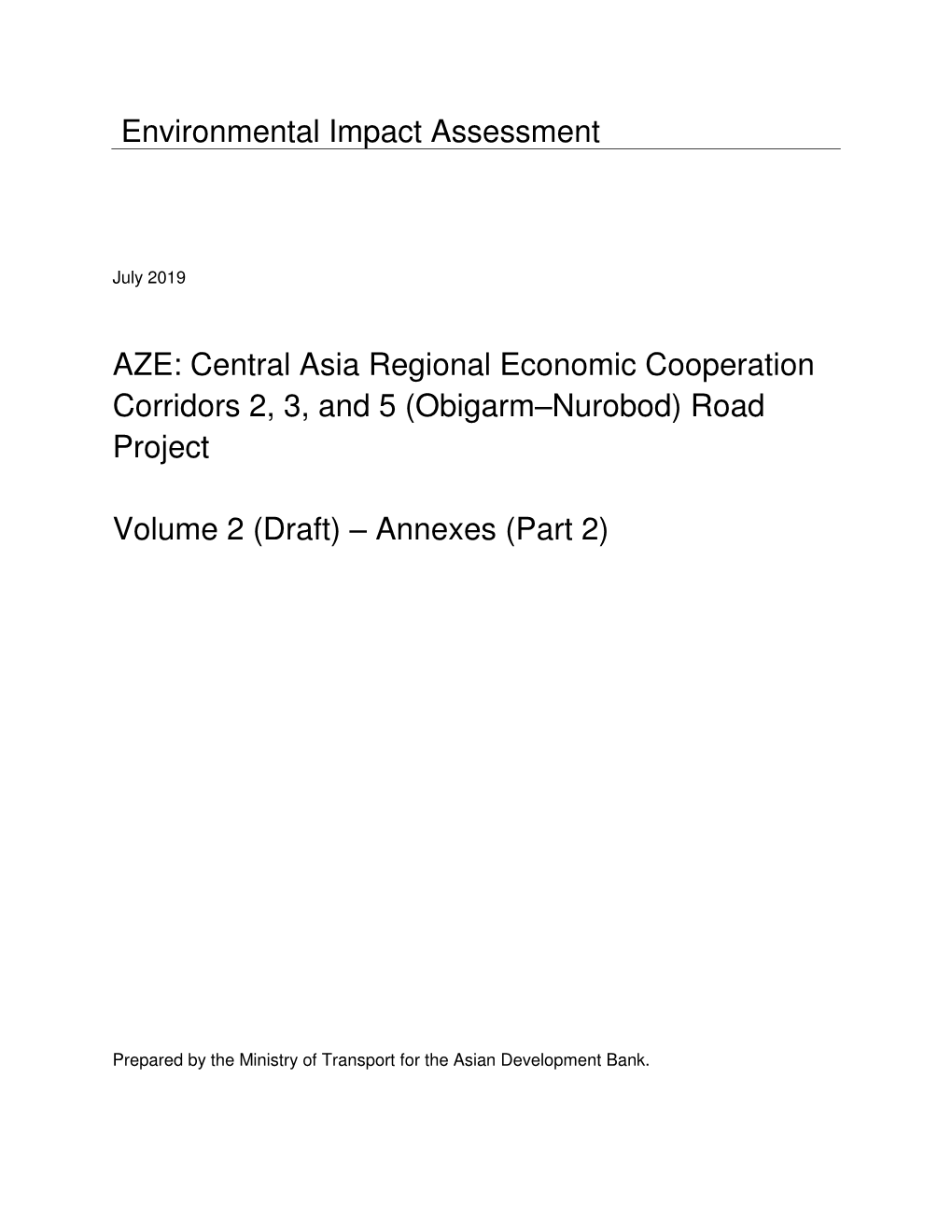 52042-001: Central Asia Regional Economic Cooperation Corridors